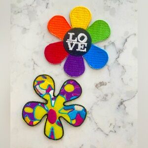 Iron-on patches FLOWER POWER 🌼 Set of 2